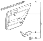 83700SM4A20ZD - Body: Rear Door Trim for Honda: Accord Image