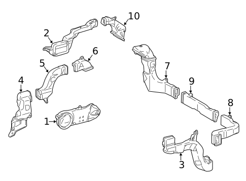 Ducts for 2018 Lexus RX450hL #1