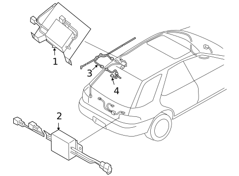 Antenna & Radio for 2005 Saab 9-2X #0