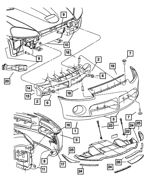 Front Bumper and Fascia for 2010 Dodge Viper #0
