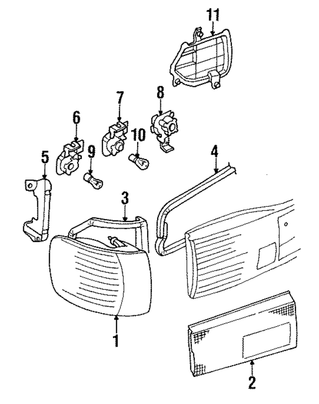 8G0945217A - Electrical: Lens &amp; Housing for Audi Image