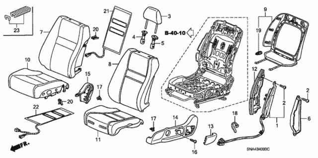 Front Seat (L.) (1) for 2007 Honda Civic #0