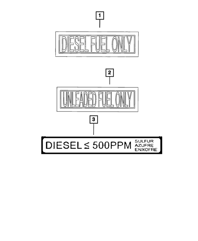 55362953AD - Labels: Fuel Label for Mopar Image