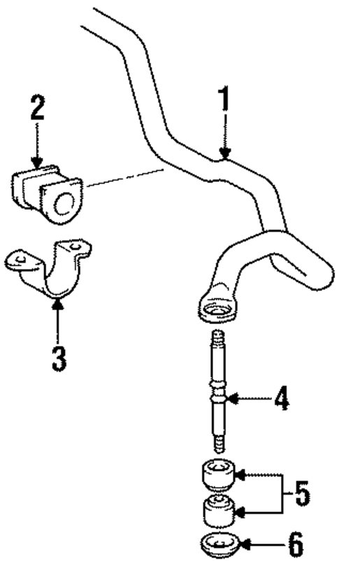 Stabilizer Bar & Components for 1996 Toyota Paseo #0