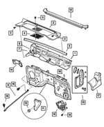55176566AE - : Windshield To Cowl Weatherstrip for Mopar Image