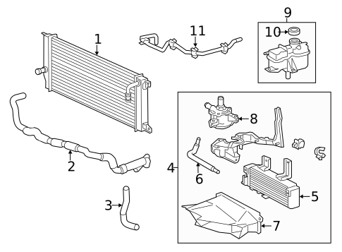 Inverter Cooling Components for 2013 Toyota Highlander #0