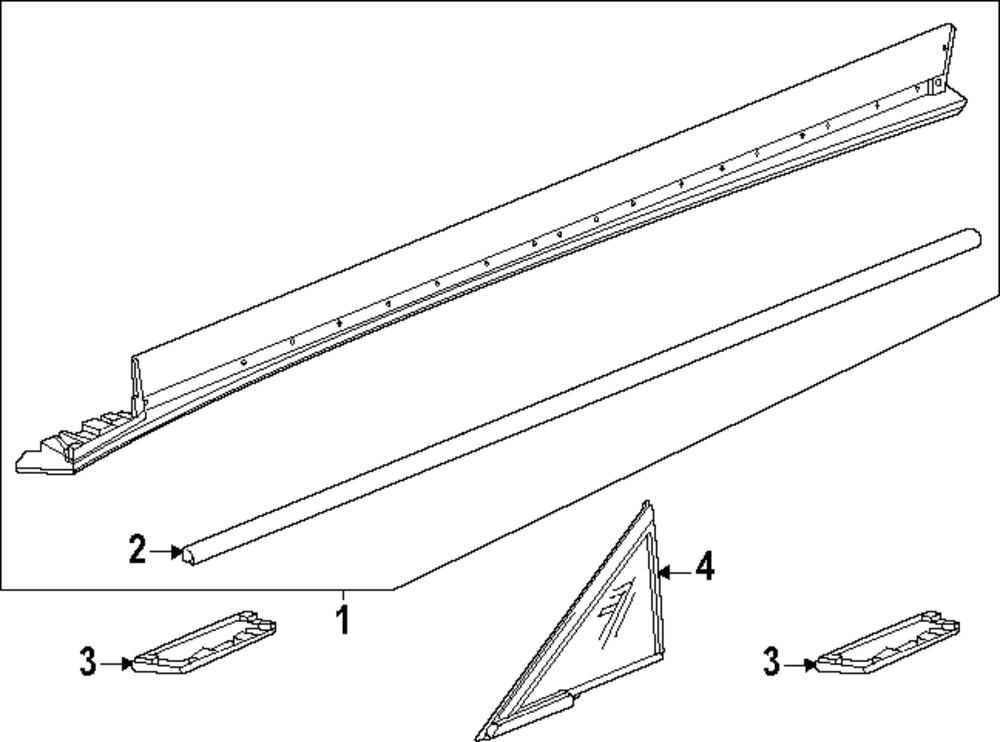 Car Rocker Trim 2025 Cadillac OPTIQ Rocker Molding 85063176 | QuirkParts
