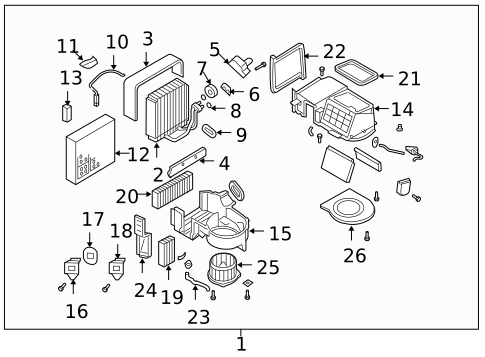Evaporator Components for 2004 Subaru Baja #0