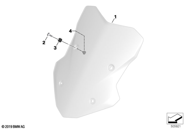 46638527780 - Frame and Mounting Parts: Body Screw without Shoulder - M5X20-A2-70 for BMW-Motorrad Image image