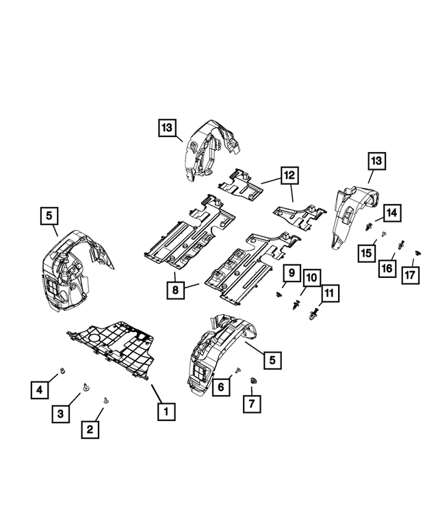 68285214AA - : Splash Shield, Right for Mopar Image