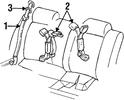 Rear Seat Belts for 1999 Chevrolet Monte Carlo #0