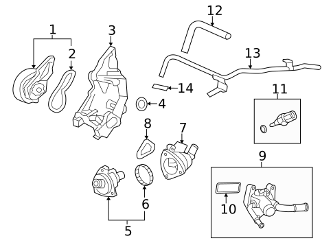 Water Pump for 2014 Honda CR-V #0