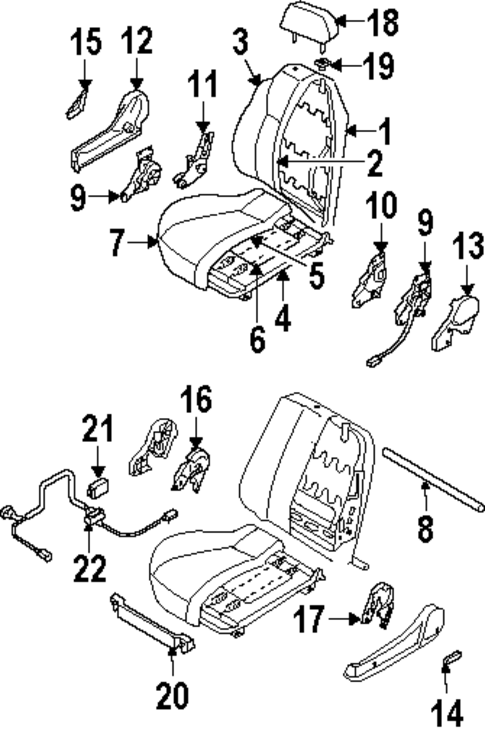 Front Seat Components for 2002 Isuzu Rodeo #0