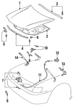 5330133901 - Body: Hood for Lexus: ES300 Image