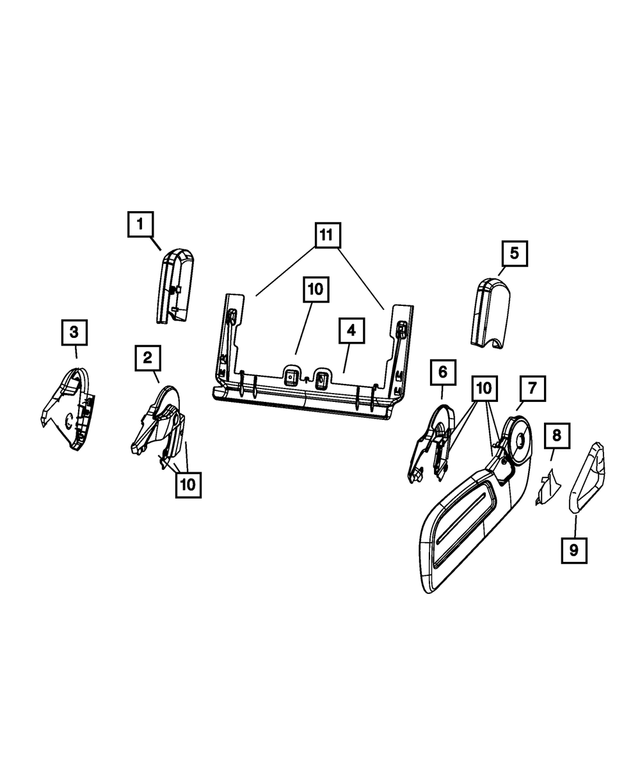 1JT311KAAA - : Recliner Handle for Mopar Image