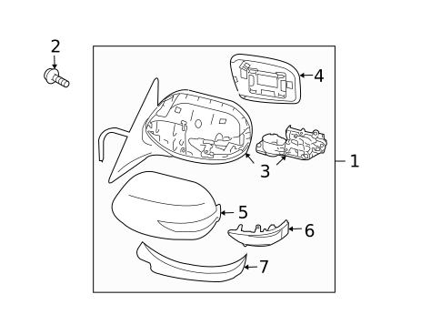 Outside Mirrors for 2009 Subaru Legacy #0