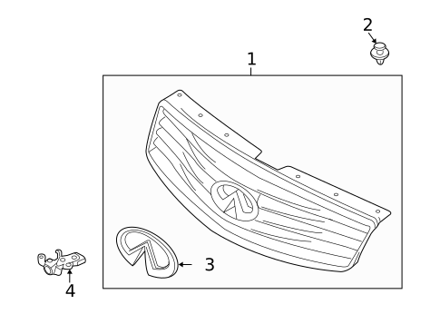 Grille & Components for 2014 INFINITI QX50 #0