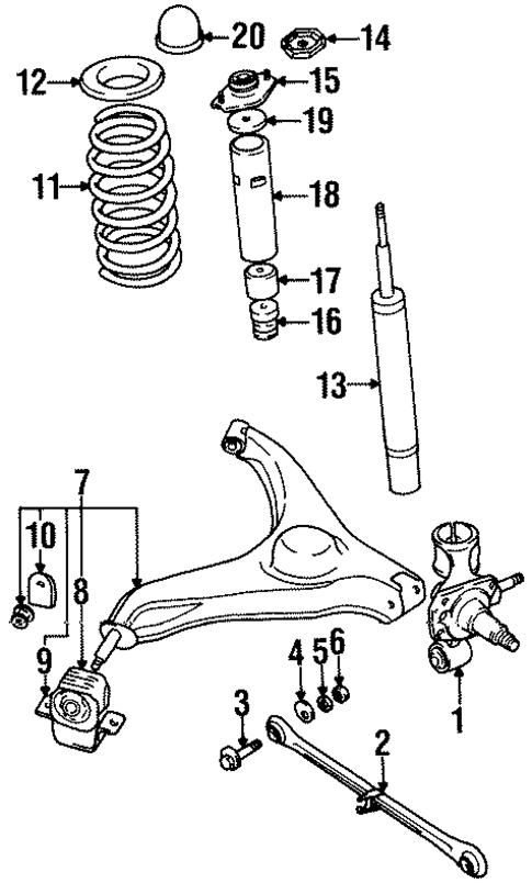 Rear Suspension for 2001 Chevrolet Metro #0