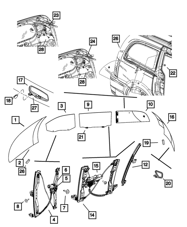 5109949AG - Glass: Shipping Assembly - 30 Lite Glass Windshield for Mopar Image image