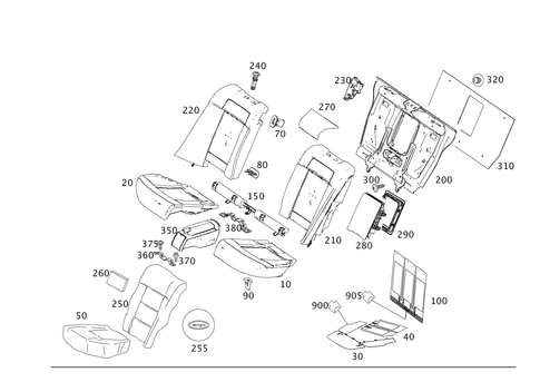 Individual Rear Seats for 2008 Mercedes-Benz E550 #0