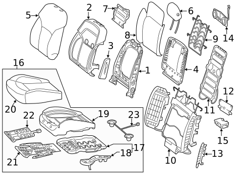 Front Seat Components for 2016 Mercedes-Benz GLE63 AMG #0