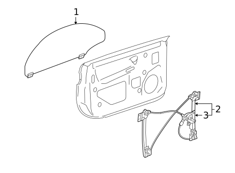 Glass - Door for 2005 Chevrolet SSR #0