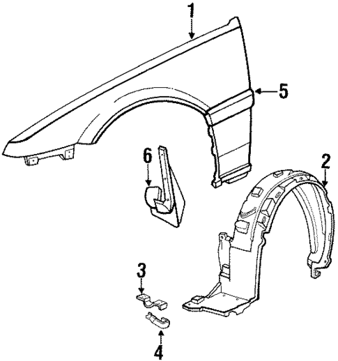 Exterior Trim - Fender for 1988 Honda Prelude #0