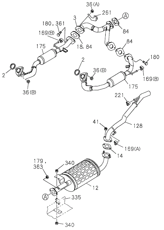 Exhaust Pipe for 2000 Honda Passport #0