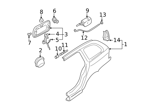 Quarter Panel & Components for 2002 BMW 325xi #0