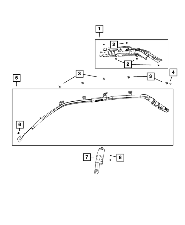 68044050AC - Restraints: Side Air Bag Support, Right for Mopar Image image