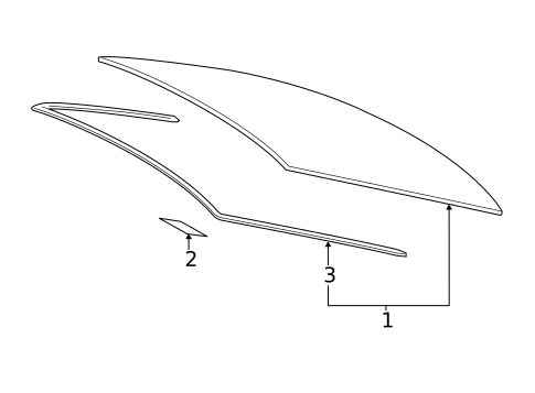 Glass & Hardware - Back for 2015 Toyota Camry #0
