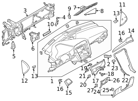 Instrument Panel for 2017 Ford Fusion #0