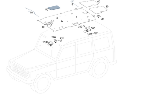 Headliner for 2024 Mercedes-Benz G550 #0
