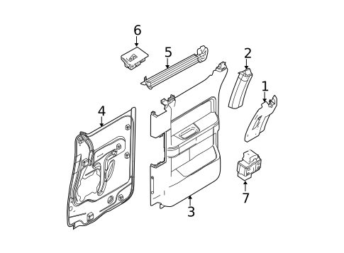 Interior Trim - Rear Door for 2010 Ford F-150 #0