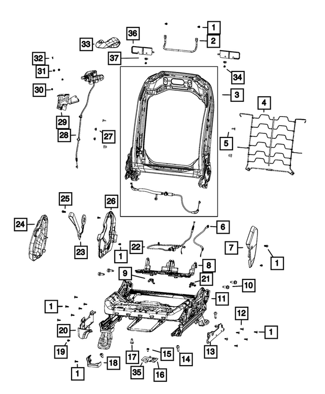 68640139AA - Interior Trim: Seat Screw for Mopar Image