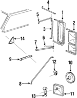 15634961 - Body: Mirror Head Mount Bracket for Chevrolet: C1500, C2500, C3500, K1500 Pickup, K2500 Pickup, K3500 Pickup, R3500, V3500 | GMC: C1500 Pickup, C2500 Pickup, C3500 Pickup, K1500 Pickup, K2500 Pickup, K3500 Pickup, R3500 Pickup, V3500 Image