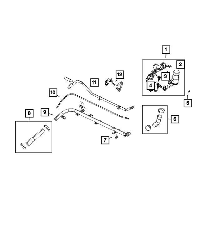 68336613AD - Fuel and Accelerator Pedal: Fuel Filler Tube for Mopar Image image