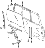73450SX0J01 - Body: Door Glass for Honda: Odyssey Image