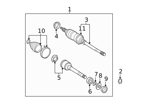 Drive Axles for 1999 Toyota Solara #0