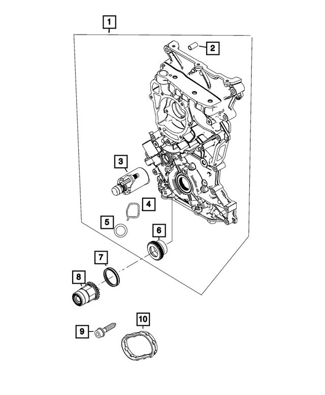 68599165AA - Engine: Timing Case Cover for Mopar Image