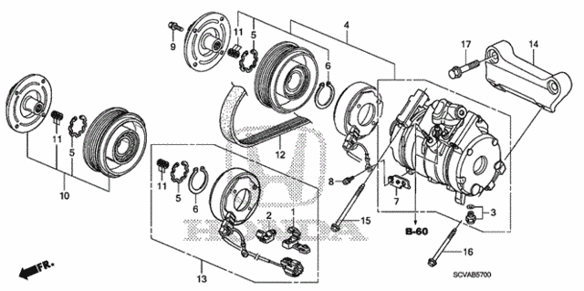 A/C Compressor for 2007 Honda Element #0