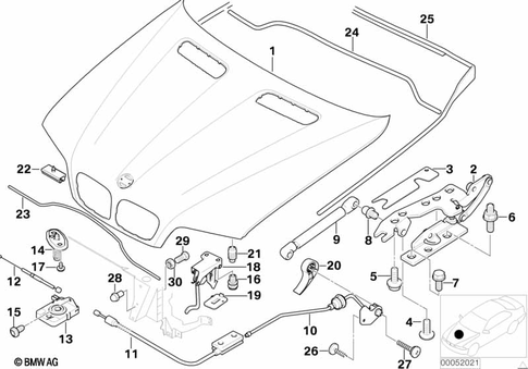 Hood for 2000 BMW X5 4.4i #0