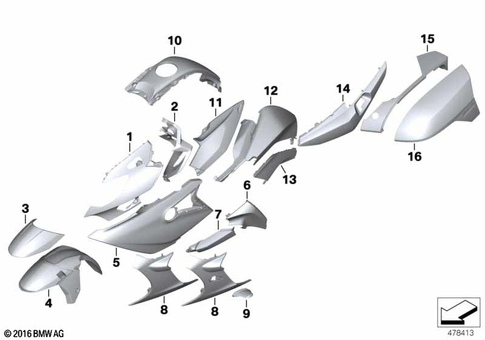 Motorcycle Trim Section, Windshield for 2016 BMW-Motorrad K 1600 GT #0