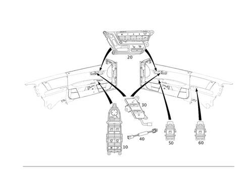 Switch in Door Trim Panel for 2012 Mercedes-Benz CL63 AMG #0