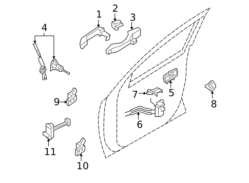 Front Door for 2011 Hyundai Veracruz #0