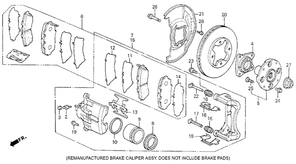 Front Brake for 1992 Acura Vigor #0