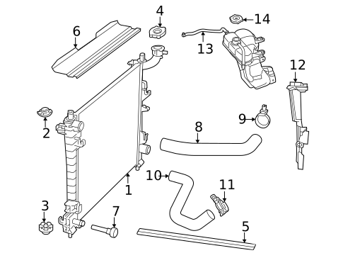 Radiator & Components for 2013 Dodge Durango #0