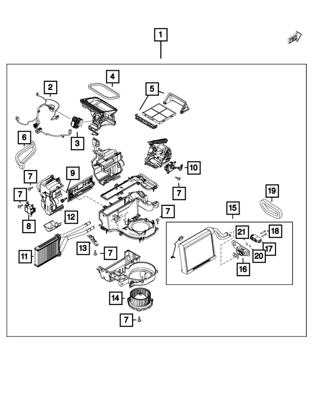 « 68332585AA – Air Conditioners and Heaters : Climatisation Et Chauffage BoÎtier pour Mopar Image »