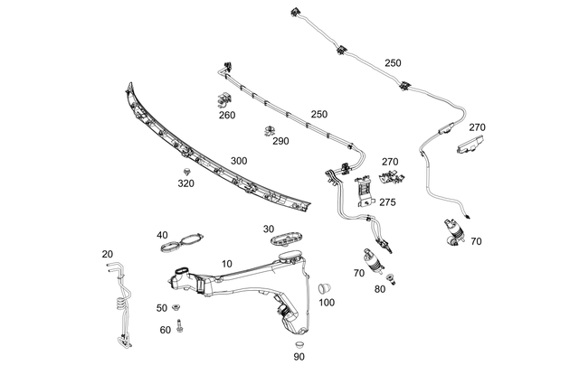 1678301000 - Windshield Washer, Emergency Equipmt: Heat Exchanger for Mercedes-Benz: GLE350, GLE450, GLE450e, GLE53 AMG, GLE580, GLE63 AMG S, GLS450, GLS580, GLS63 AMG, Maybach GLS600 Image image