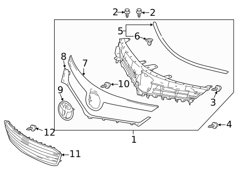 Grille & Components for 2015 Toyota Avalon #0